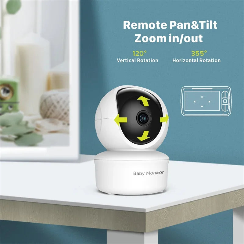 Babystar Monitor de vídeo para bebés de 5 pulgadas con cámara y audio