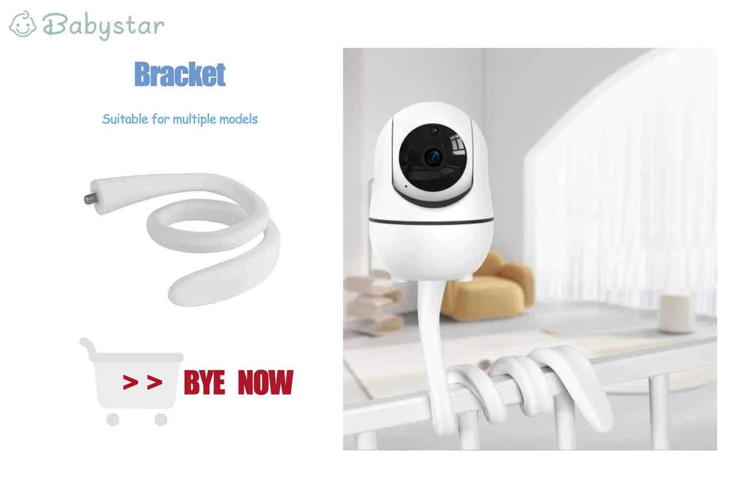 Babystar Monitor de vídeo para bebés de 5 pulgadas con cámara y audio