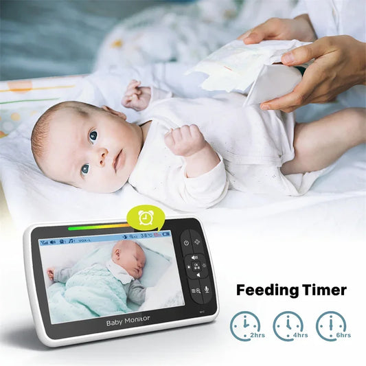 Babystar Monitor de vídeo para bebés de 5 pulgadas con cámara y audio