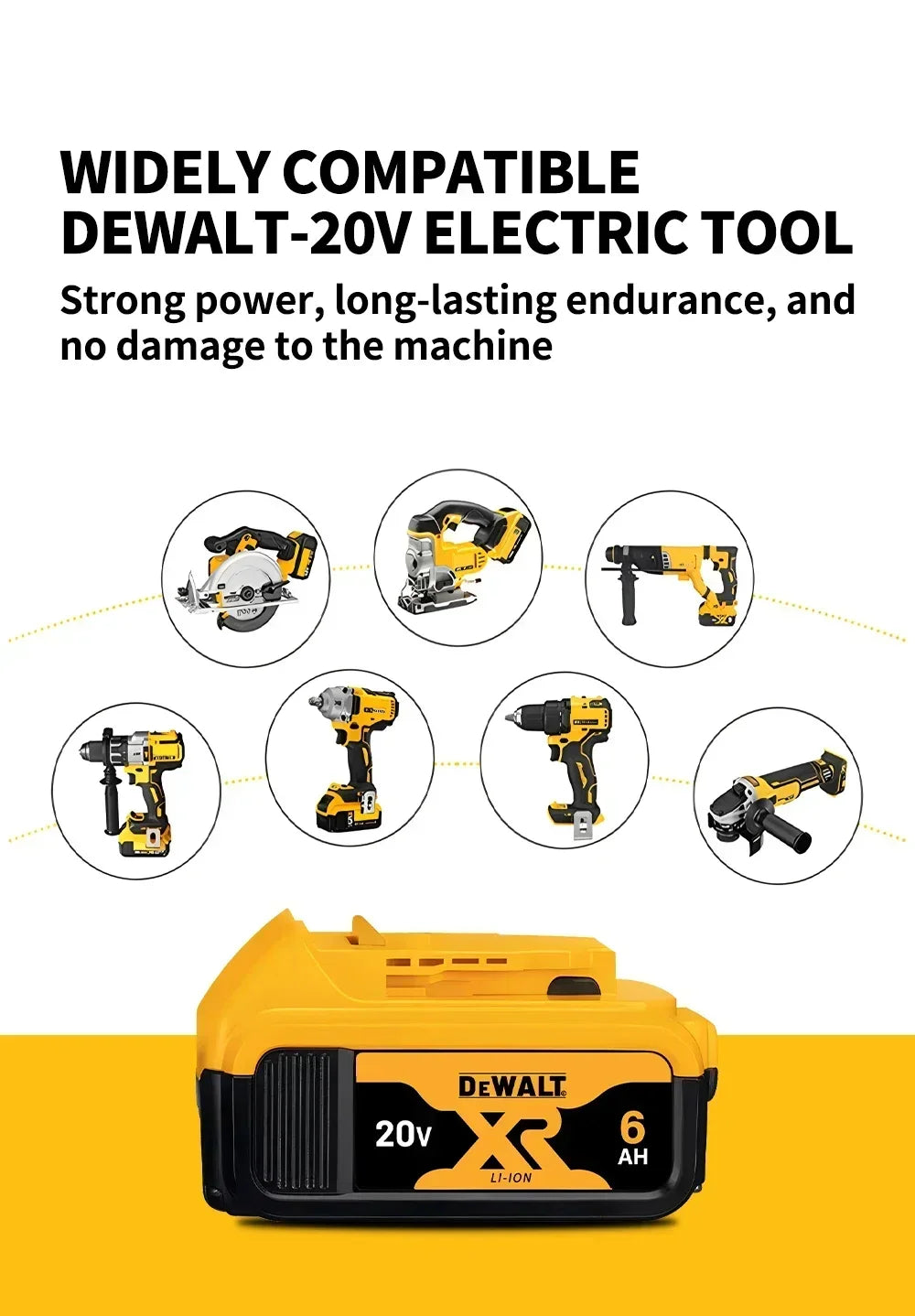 Batería Original DEWALT, 20V, 6AH,