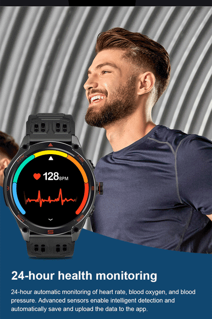2025 nuevo reloj inteligente GPS 1000Mah batería brújula 10ATM tácticas impermeables linterna deportiva BT llamada reloj inteligente para hombres para xioami