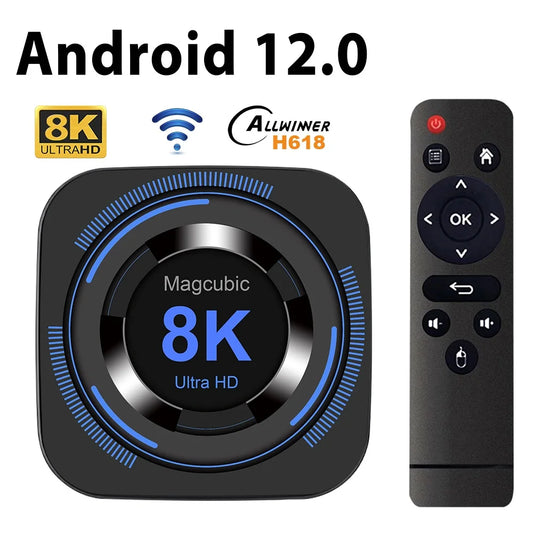 Magcubic Allwinner H618 Android 12 TV BOX Dual Wifi 32G64G Quad Core Cortex A53 compatible con 8K Video 4K BT4.0 decodificador