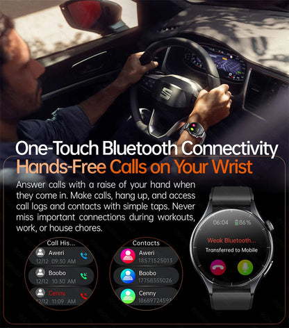 2025 nuevo reloj inteligente NFC ECG + PPG oxígeno en sangre ácido úrico presión arterial zafiro Smartwatch hombres para Samsung Galaxy Xiaomi Huawei