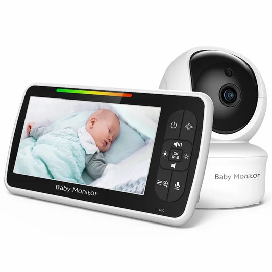 Babystar Monitor de vídeo para bebés de 5 pulgadas con cámara y audio