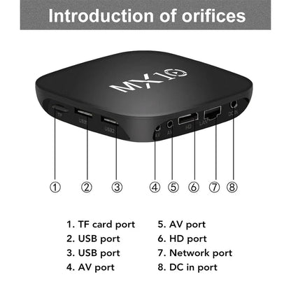 Nuevo Android Tv Box 1GB 8GB Mini Mx10 Smart Tvbox 2 4g Wifi RK3228 decodificador de cuatro núcleos 4K Smart TV BOX WIFI de doble banda