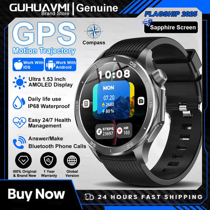 2025 nuevo reloj X reloj inteligente de negocios de alta gama hombre GPS seguimiento brújula Bluetooth llamada Smartwatch hombres deportes impermeable reloj inteligente
