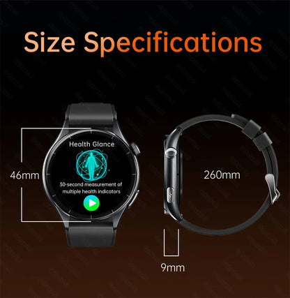 2025 nuevo reloj inteligente NFC ECG + PPG oxígeno en sangre ácido úrico presión arterial zafiro Smartwatch hombres para Samsung Galaxy Xiaomi Huawei