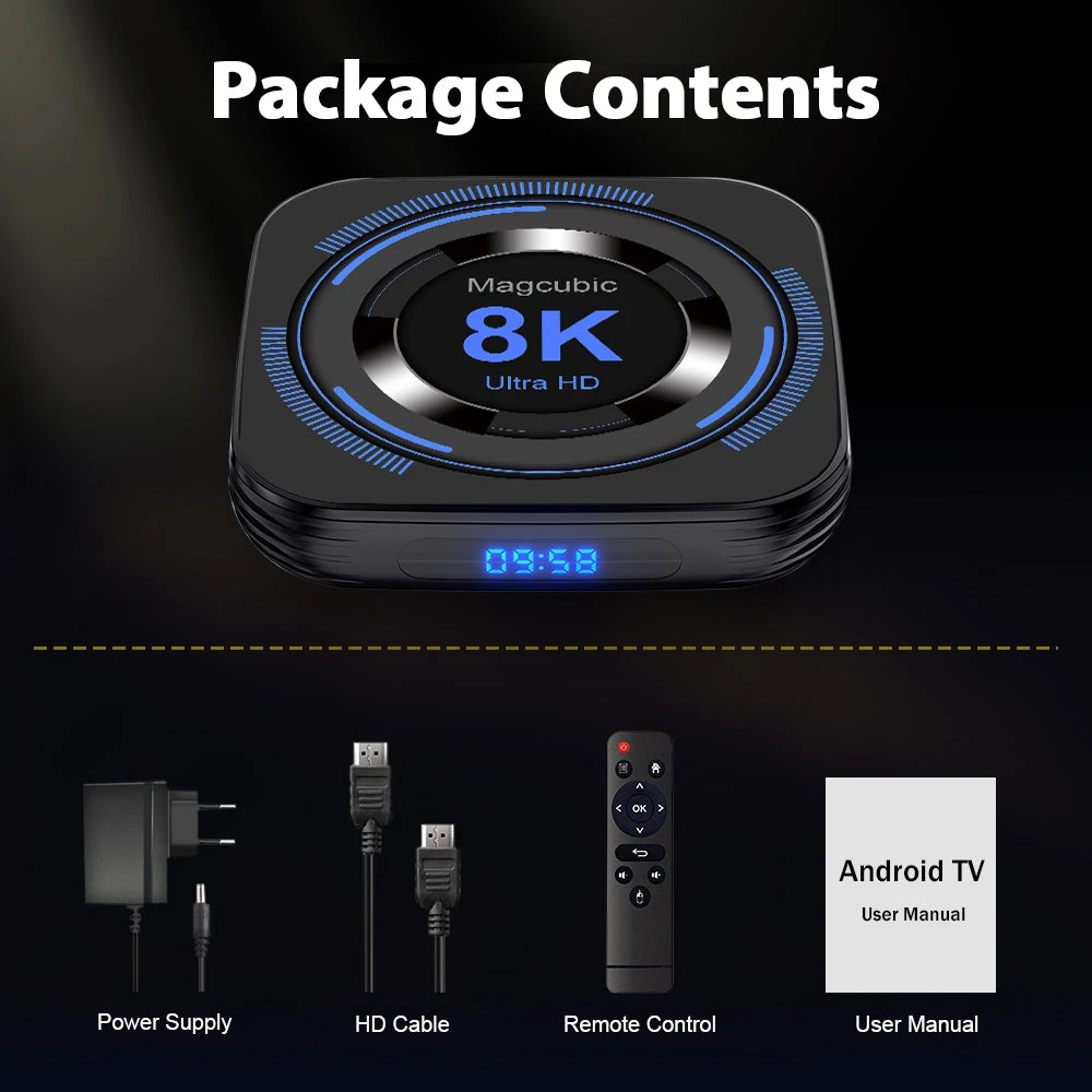 Magcubic Allwinner H618 Android 12 TV BOX Dual Wifi 32G64G Quad Core Cortex A53 compatible con 8K Video 4K BT4.0 decodificador
