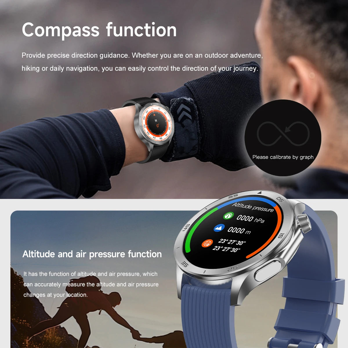 2025 nuevo reloj X reloj inteligente de negocios de alta gama hombre GPS seguimiento brújula Bluetooth llamada Smartwatch hombres deportes impermeable reloj inteligente