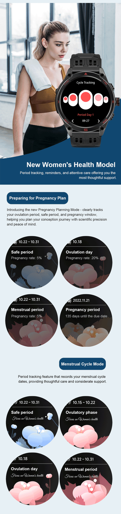 2025 nuevo reloj inteligente GPS 1000Mah batería brújula 10ATM tácticas impermeables linterna deportiva BT llamada reloj inteligente para hombres para xioami