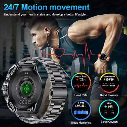 2025 nuevo reloj inteligente GPS 1000Mah batería brújula 10ATM tácticas impermeables linterna deportiva BT llamada reloj inteligente para hombres para xioami