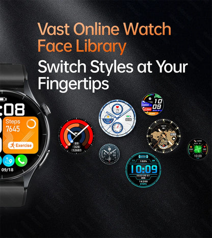 2025 nuevo reloj inteligente NFC ECG + PPG oxígeno en sangre ácido úrico presión arterial zafiro Smartwatch hombres para Samsung Galaxy Xiaomi Huawei