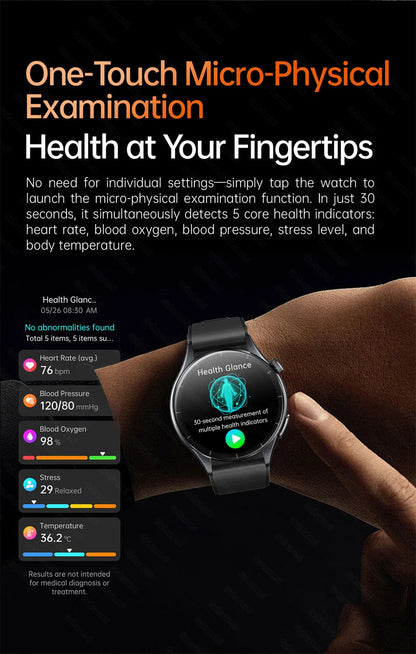 2025 nuevo reloj inteligente NFC ECG + PPG oxígeno en sangre ácido úrico presión arterial zafiro Smartwatch hombres para Samsung Galaxy Xiaomi Huawei