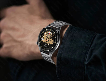 2025 nuevo reloj inteligente NFC ECG + PPG oxígeno en sangre ácido úrico presión arterial zafiro Smartwatch hombres para Samsung Galaxy Xiaomi Huawei