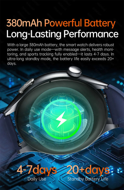 2025 nuevo reloj inteligente NFC ECG + PPG oxígeno en sangre ácido úrico presión arterial zafiro Smartwatch hombres para Samsung Galaxy Xiaomi Huawei