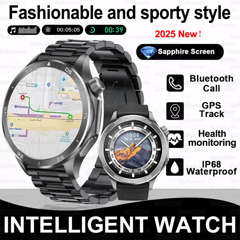 2025 nuevo reloj X reloj inteligente de negocios de alta gama hombre GPS seguimiento brújula Bluetooth llamada Smartwatch hombres deportes impermeable reloj inteligente