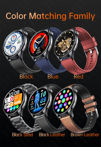 2025 nuevo reloj inteligente NFC ECG + PPG oxígeno en sangre ácido úrico presión arterial zafiro Smartwatch hombres para Samsung Galaxy Xiaomi Huawei