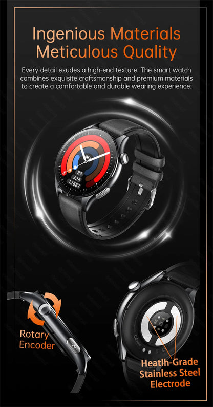 2025 nuevo reloj inteligente NFC ECG + PPG oxígeno en sangre ácido úrico presión arterial zafiro Smartwatch hombres para Samsung Galaxy Xiaomi Huawei