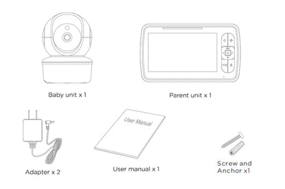Babystar Monitor de vídeo para bebés de 5 pulgadas con cámara y audio