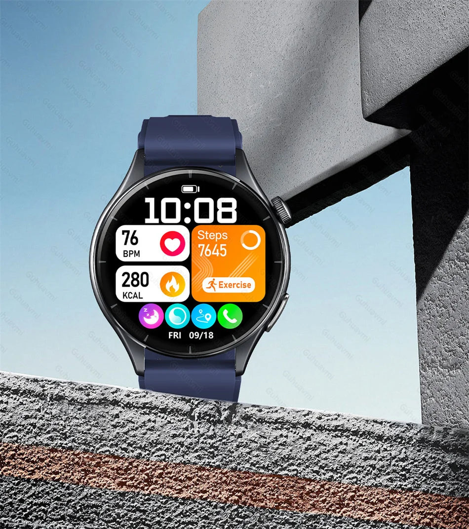 2025 nuevo reloj inteligente NFC ECG + PPG oxígeno en sangre ácido úrico presión arterial zafiro Smartwatch hombres para Samsung Galaxy Xiaomi Huawei