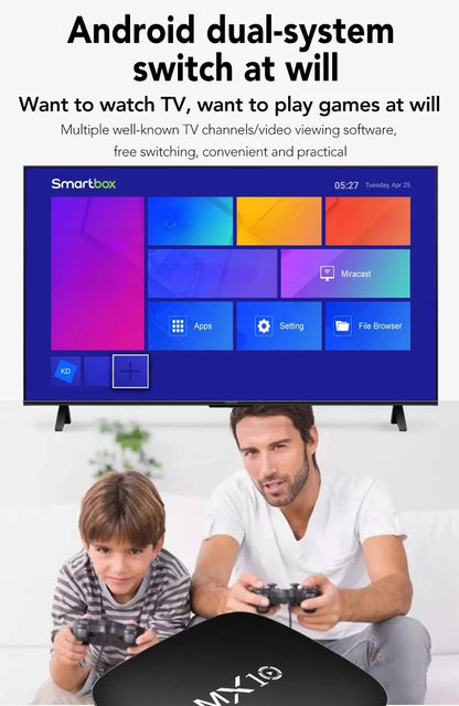 Nuevo Android Tv Box 1GB 8GB Mini Mx10 Smart Tvbox 2 4g Wifi RK3228 decodificador de cuatro núcleos 4K Smart TV BOX WIFI de doble banda